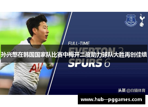 孙兴慜在韩国国家队比赛中梅开二度助力球队大胜再创佳绩